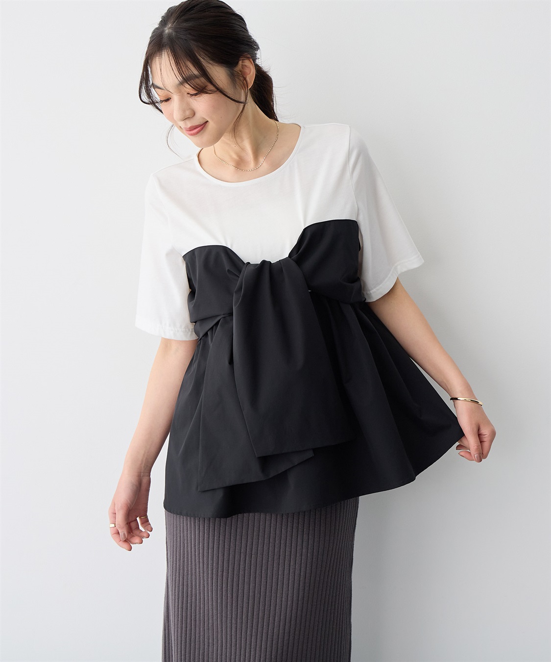 anyfee 【anyfee/大きいサイズ】ビスチェドッキングトップス《新色追加》_sub_2