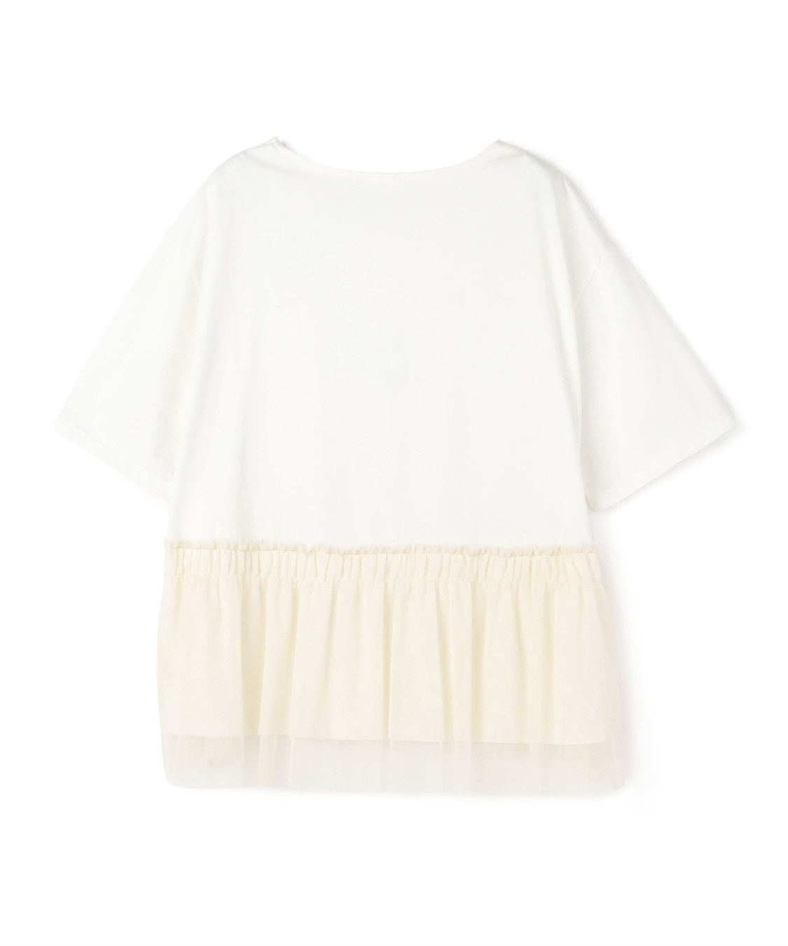 anyfee 【anyfee/プラスサイズ】チュール切替Tシャツ_sub_25