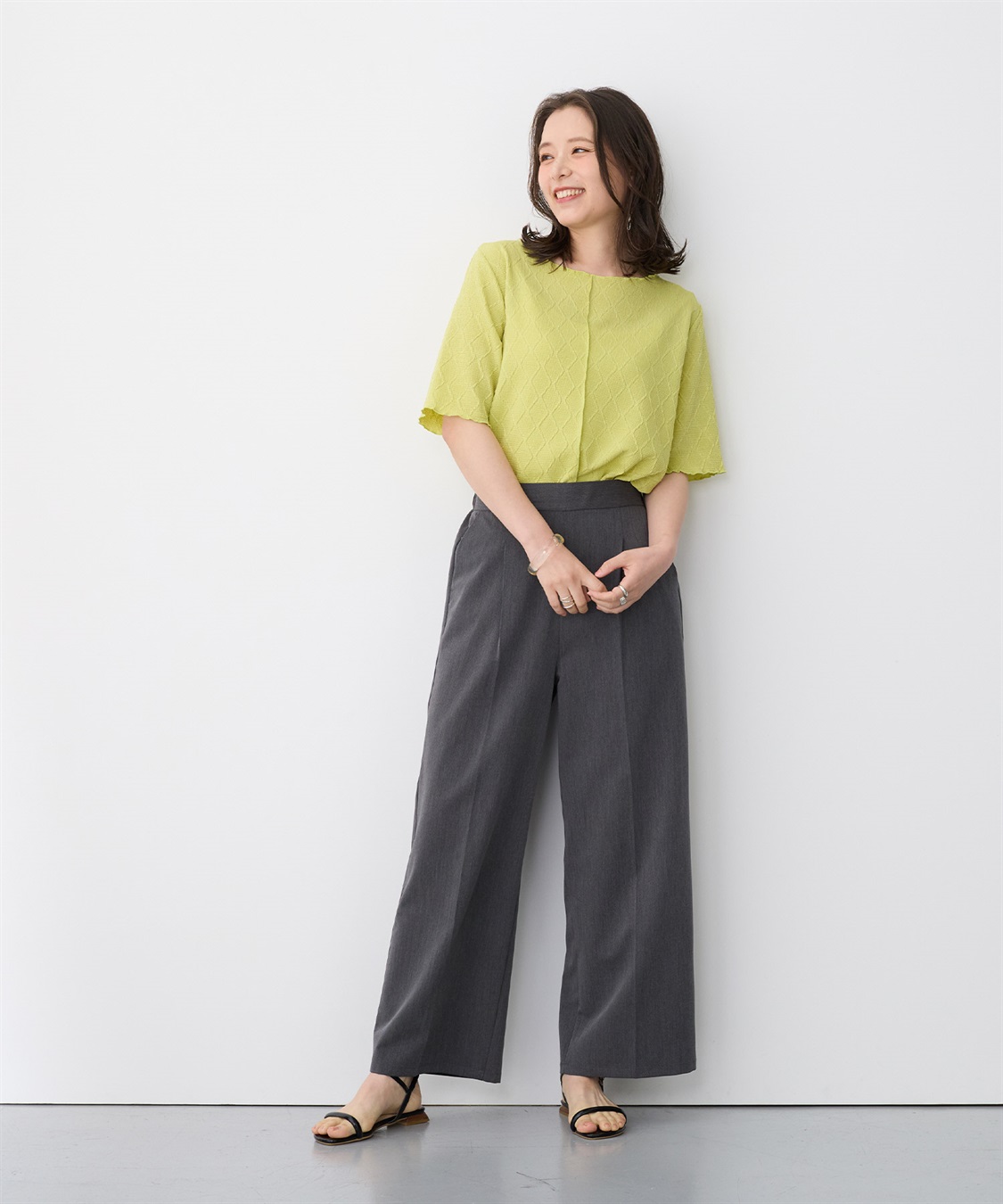 anyfee 【anyfee/プラスサイズ】前後2WayジャガードメローTシャツ_sub_17