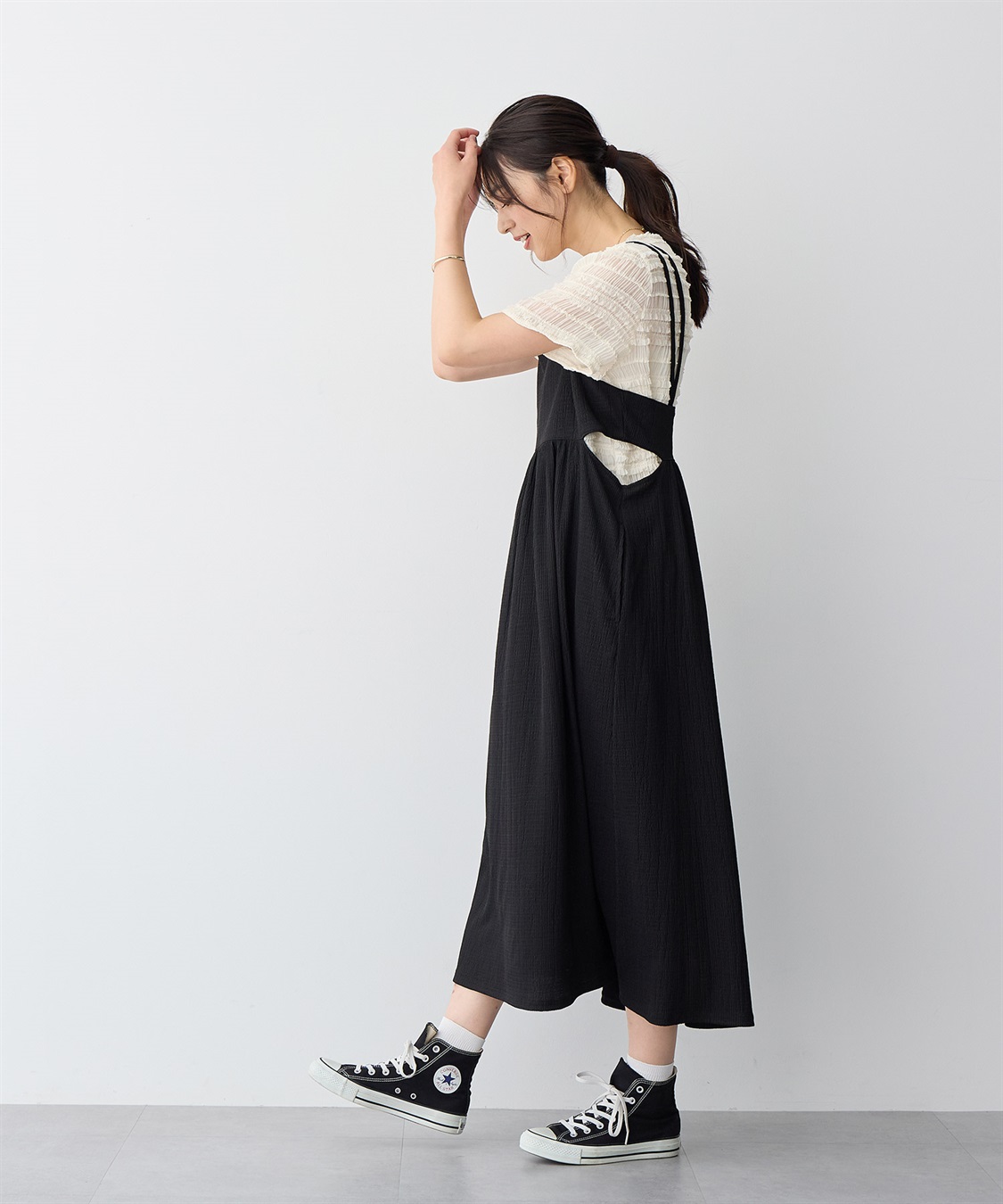 anyfee 【anyfee/プラスサイズ】ウエスト爆誕キャミワンピース_sub_3