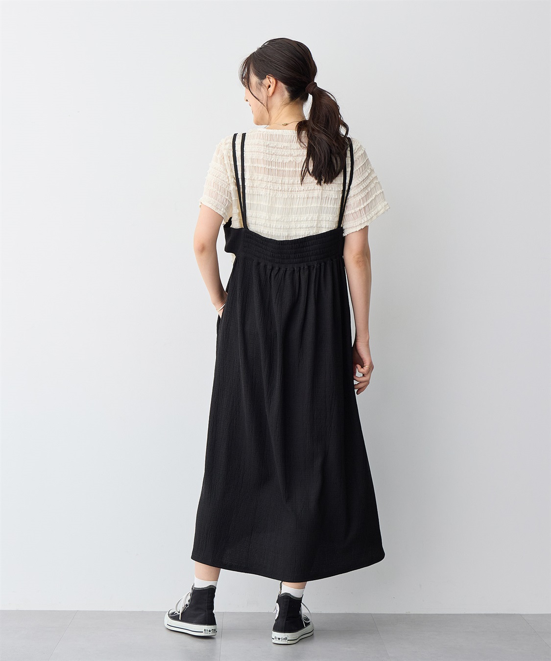 anyfee 【anyfee/プラスサイズ】ウエスト爆誕キャミワンピース_sub_4