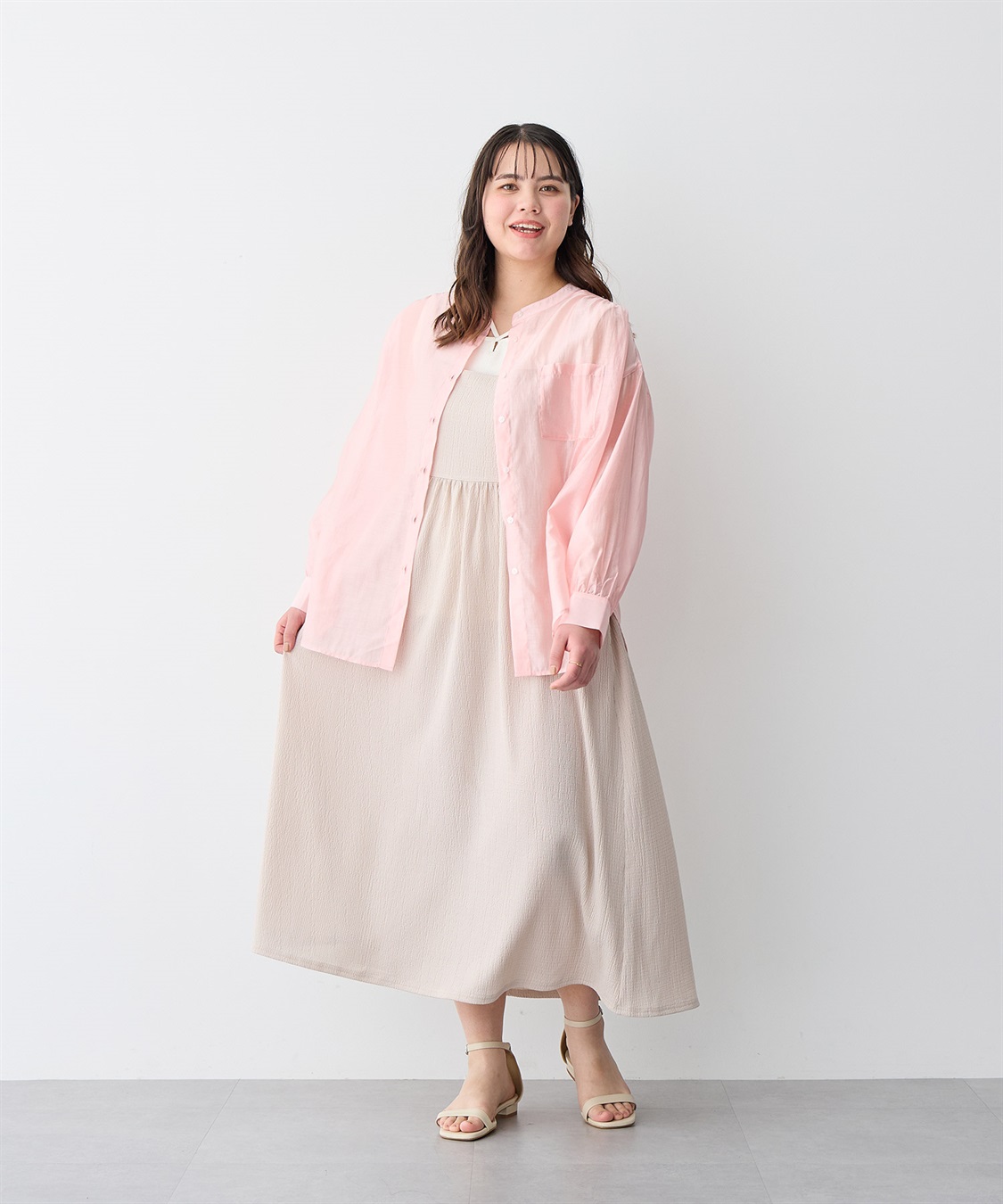 anyfee 【anyfee/プラスサイズ】ウエスト爆誕キャミワンピース_sub_7