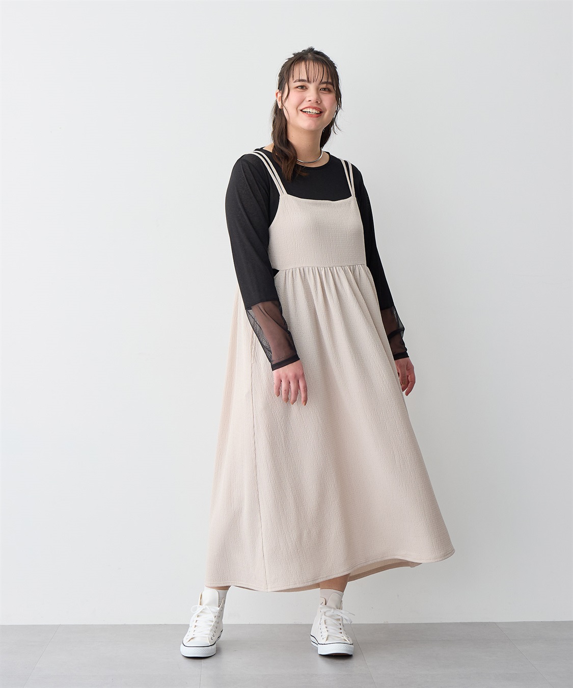 anyfee 【anyfee/プラスサイズ】ウエスト爆誕キャミワンピース_sub_17