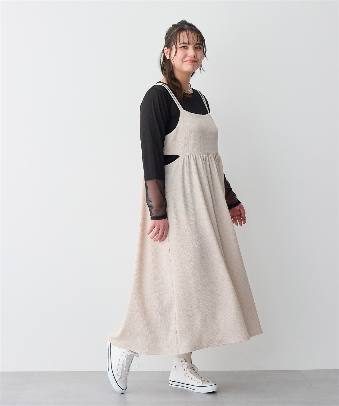 anyfee 【anyfee/プラスサイズ】ウエスト爆誕キャミワンピース_sub_18