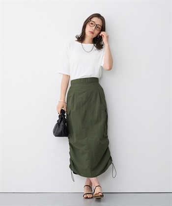 Life Style by cross marche 【anyfee/プラスサイズ】前後２WAYリブニットバレエネックTシャツ_subthumb_5