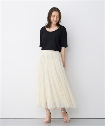 Life Style by cross marche 【anyfee/プラスサイズ】前後２WAYリブニットバレエネックTシャツ_subthumb_11