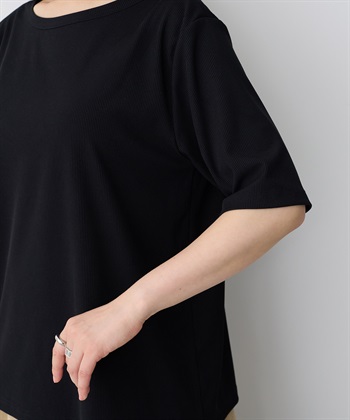 Life Style by cross marche 【anyfee/プラスサイズ】前後２WAYリブニットバレエネックTシャツ_subthumb_18