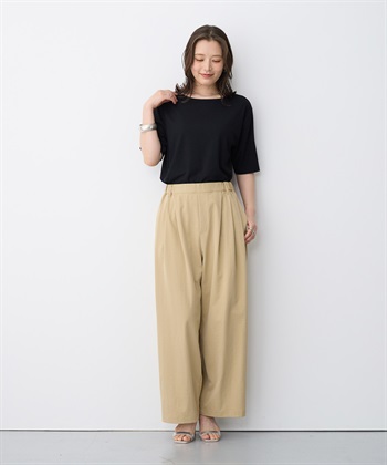 Life Style by cross marche 【anyfee/プラスサイズ】前後２WAYリブニットバレエネックTシャツ_subthumb_22