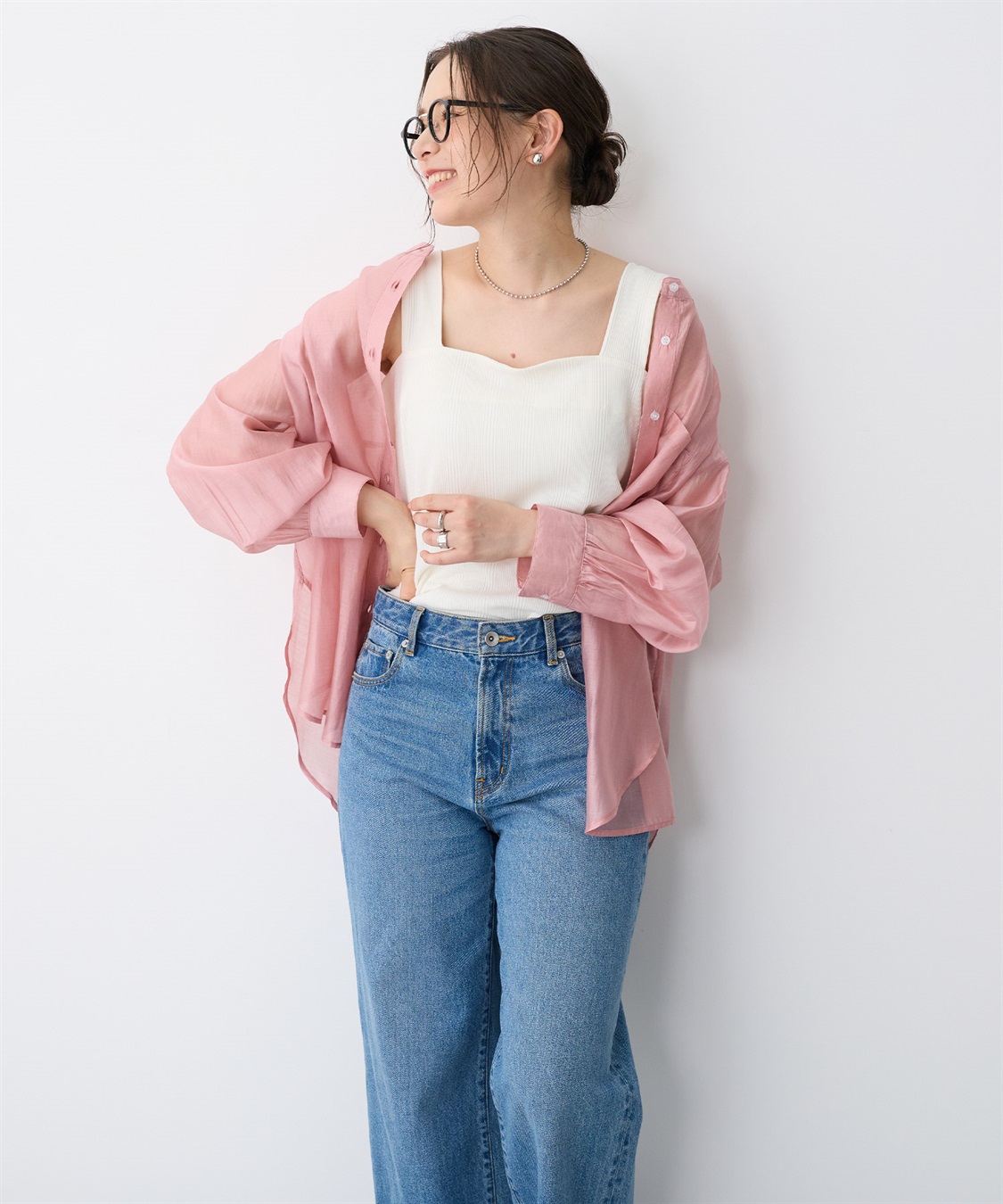 anyfee 【anyfee/プラスサイズ】リブスクエアネックタンクトップ_sub_17