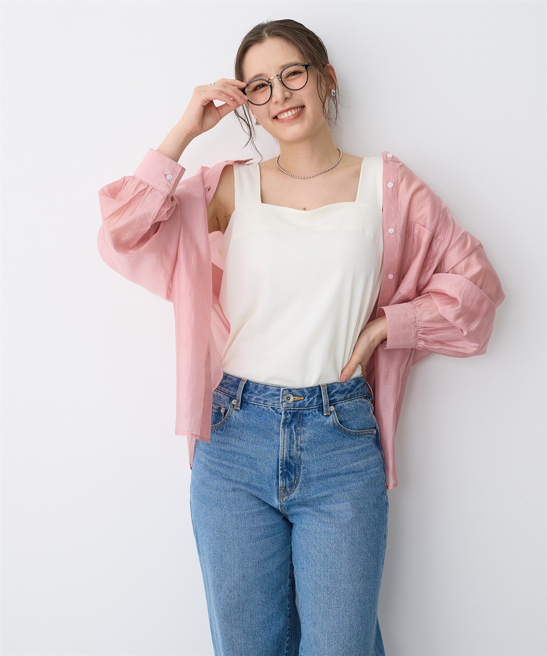 anyfee 【anyfee/プラスサイズ】リブスクエアネックタンクトップ_sub_19