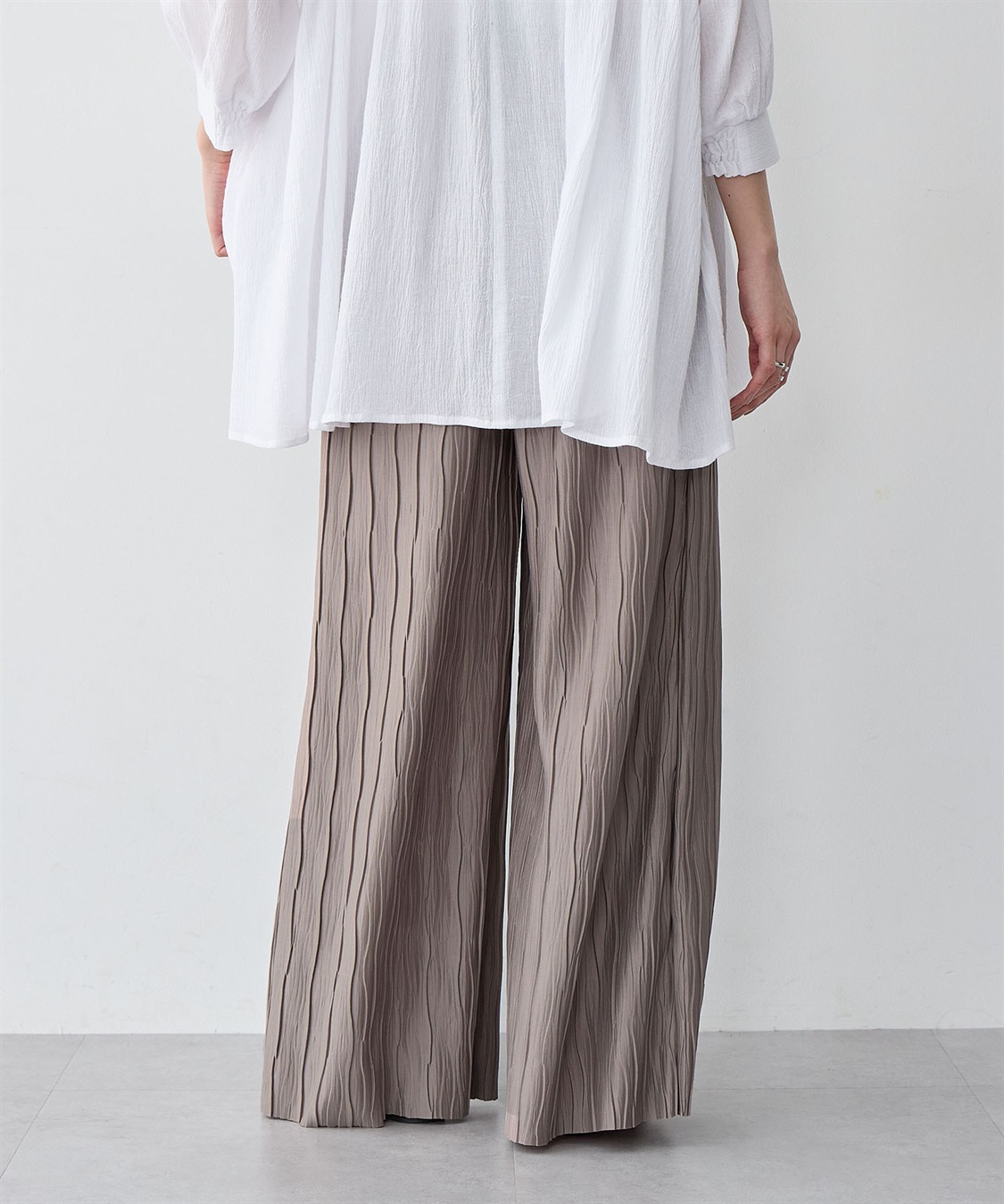 anyfee 【anyfee/大きいサイズ】セルフカットプリーツパンツ_sub_6