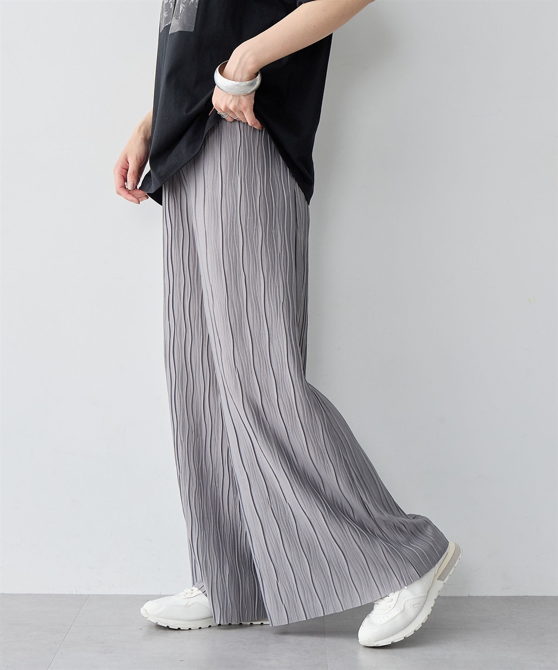 anyfee 【anyfee/大きいサイズ】セルフカットプリーツパンツ_sub_13