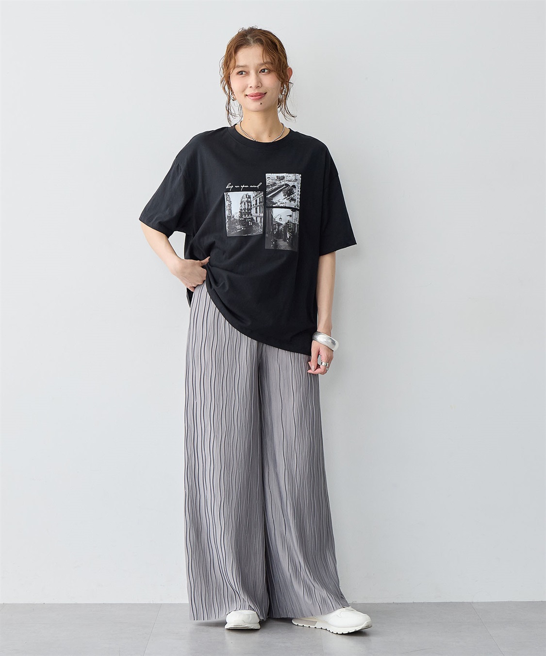 anyfee 【anyfee/大きいサイズ】セルフカットプリーツパンツ_sub_14