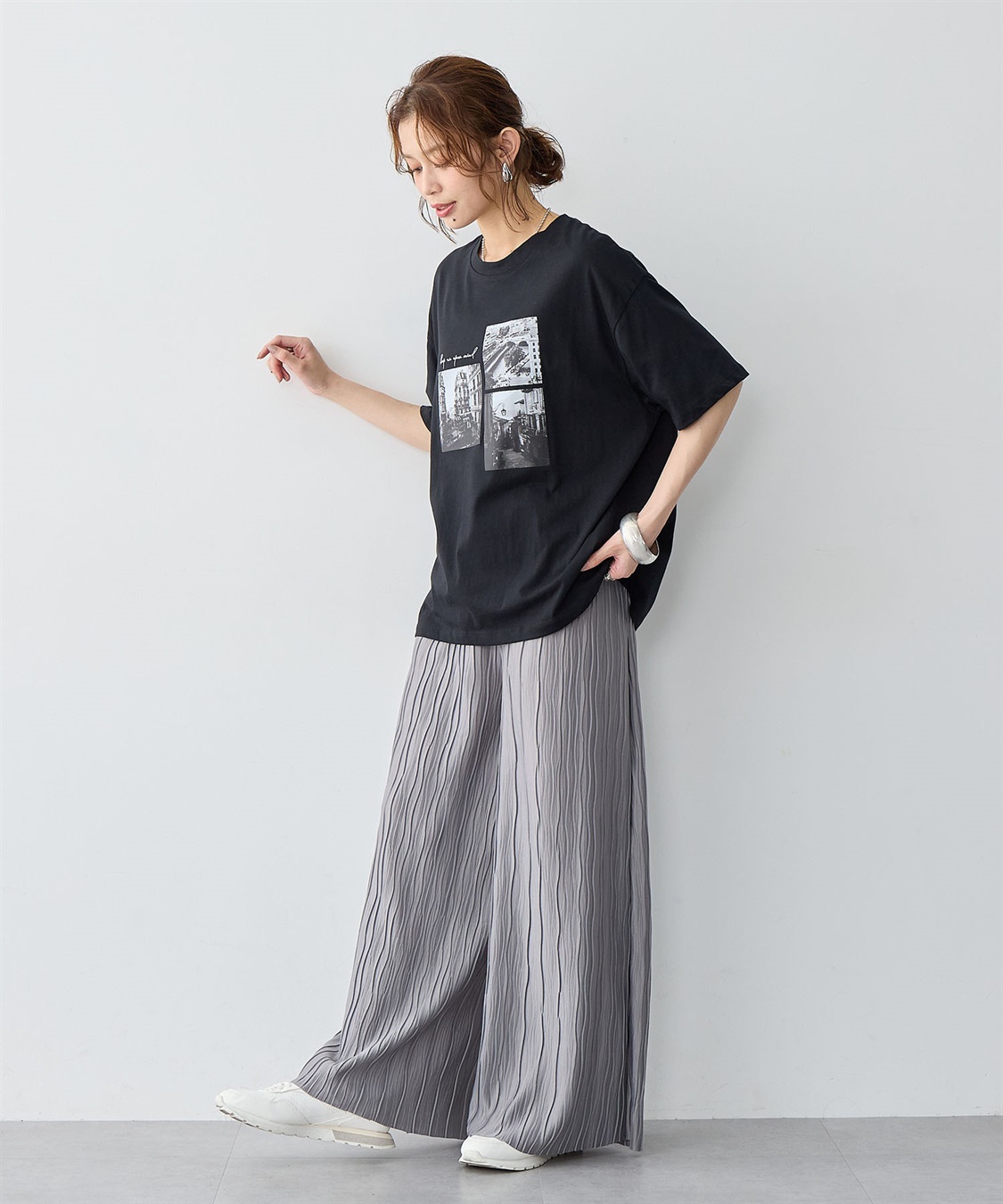 anyfee 【anyfee/大きいサイズ】セルフカットプリーツパンツ_sub_16