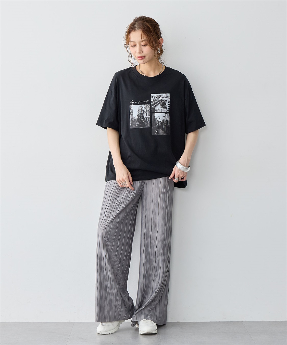 anyfee 【anyfee/大きいサイズ】セルフカットプリーツパンツ_sub_17