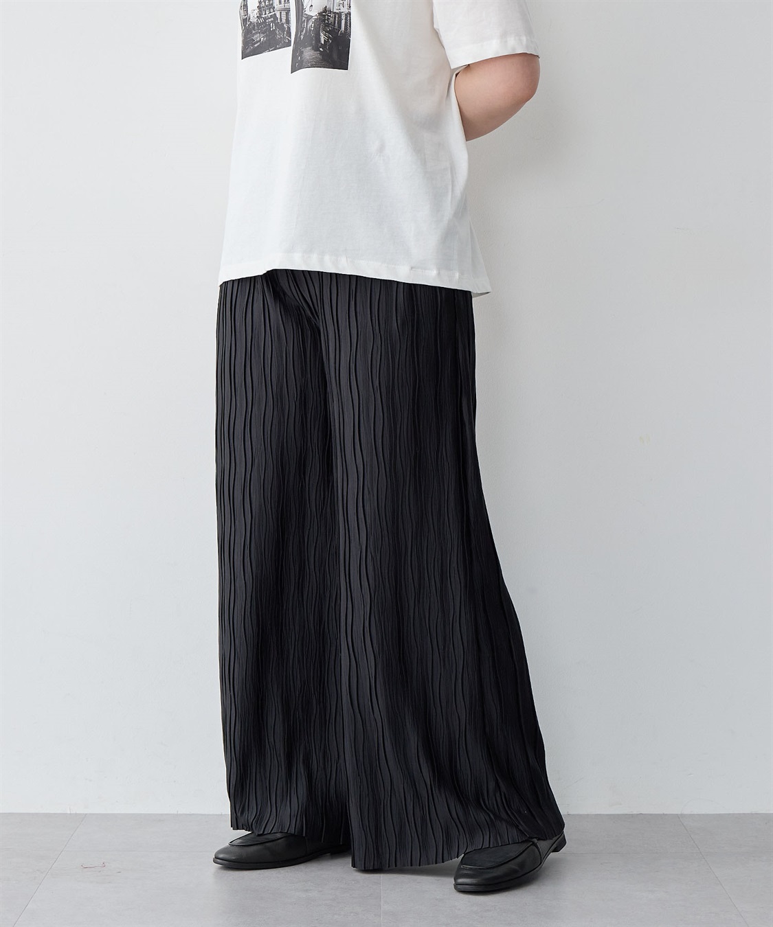 anyfee 【anyfee/大きいサイズ】セルフカットプリーツパンツ_sub_20