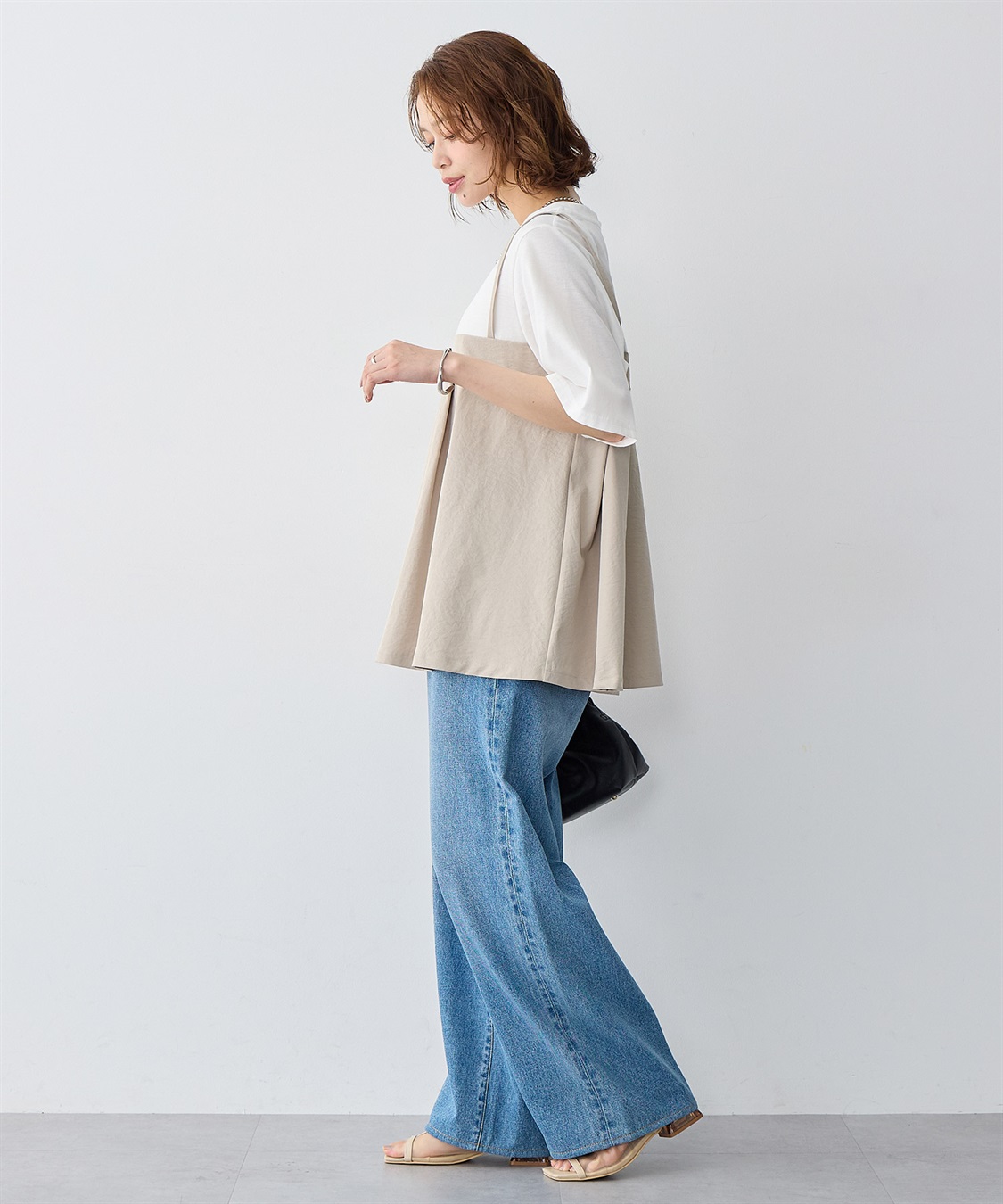 anyfee 【anyfee/大きいサイズ】ビスチェドッキングペプラムカットソー_sub_4