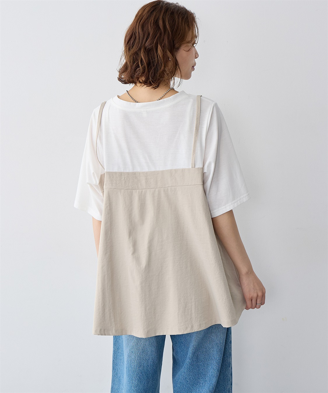 anyfee 【anyfee/大きいサイズ】ビスチェドッキングペプラムカットソー_sub_10