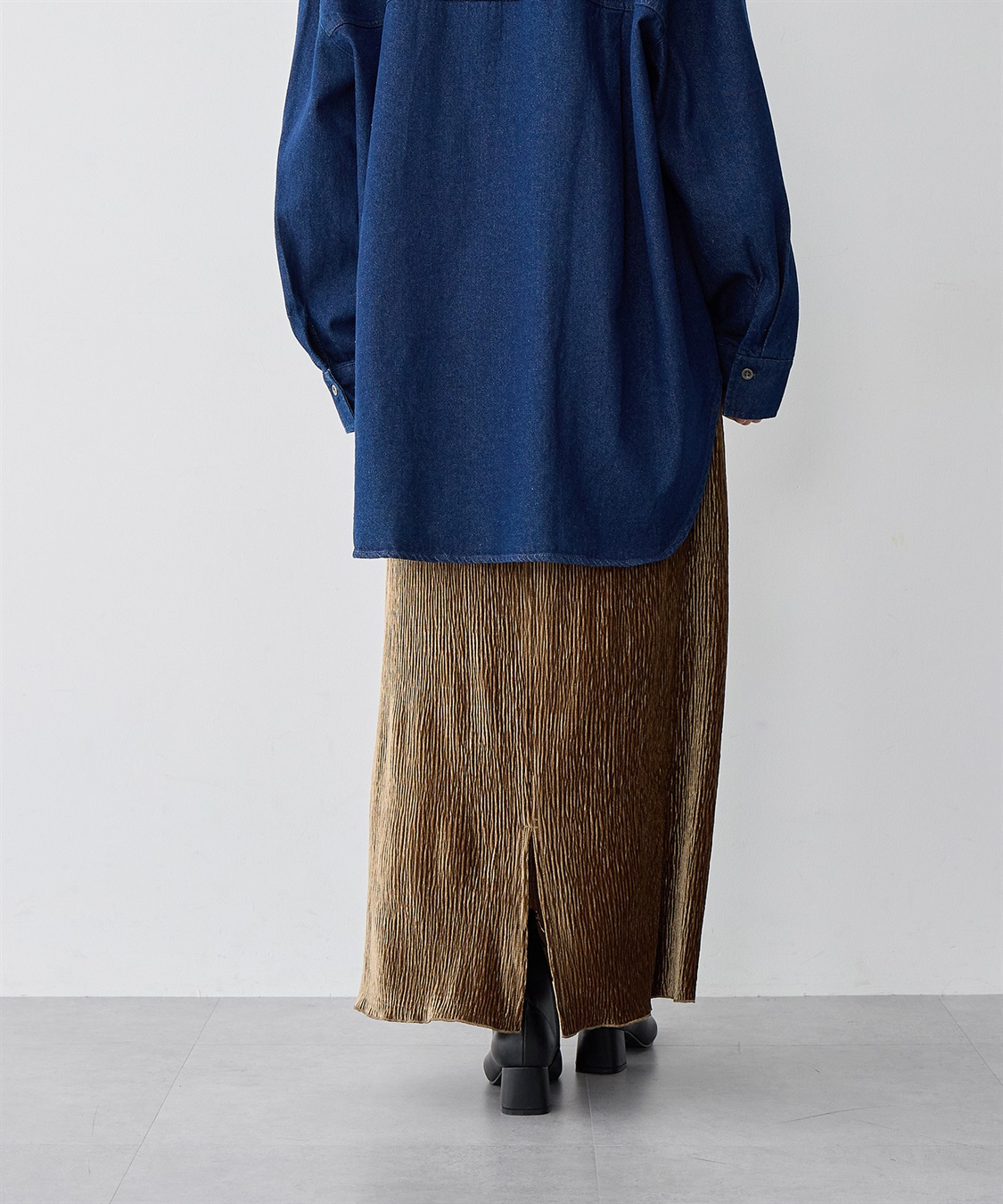 Life Style by cross marche 【anyfee/大きいサイズ】ベロアプリーツスカート_sub_5