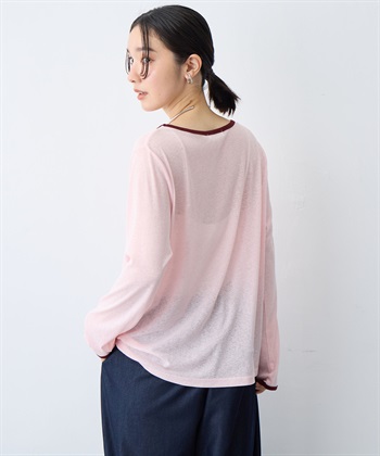 anyfee 【anyfee/プラスサイズ】シアーリンガーTシャツ_subthumb_6