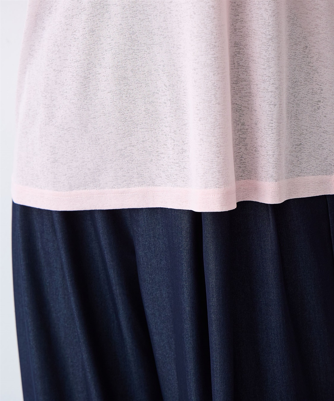 anyfee 【anyfee/プラスサイズ】シアーリンガーTシャツ_sub_9