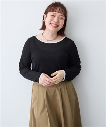 anyfee 【anyfee/プラスサイズ】シアーリンガーTシャツ_subthumb_15