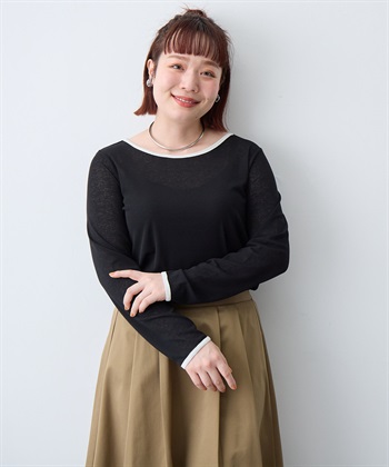 anyfee 【anyfee/プラスサイズ】シアーリンガーTシャツ_subthumb_16