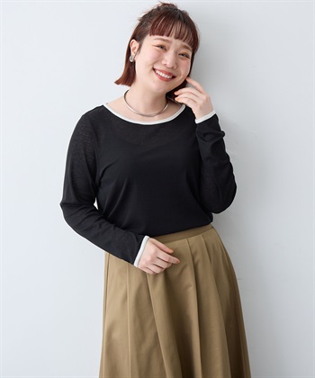 anyfee 【anyfee/プラスサイズ】シアーリンガーTシャツ_subthumb_18