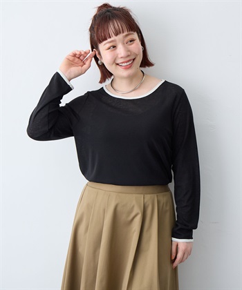 anyfee 【anyfee/プラスサイズ】シアーリンガーTシャツ_subthumb_19