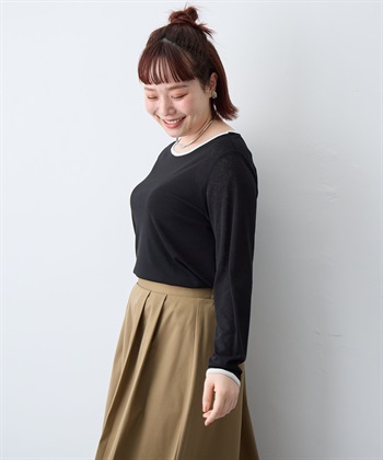 anyfee 【anyfee/プラスサイズ】シアーリンガーTシャツ_subthumb_20