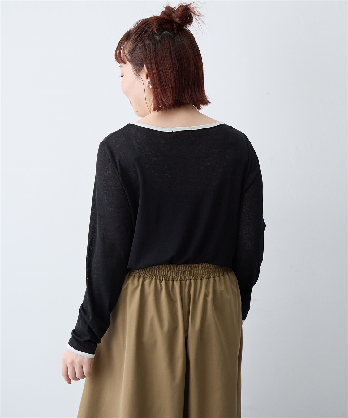 anyfee 【anyfee/プラスサイズ】シアーリンガーTシャツ_sub_21