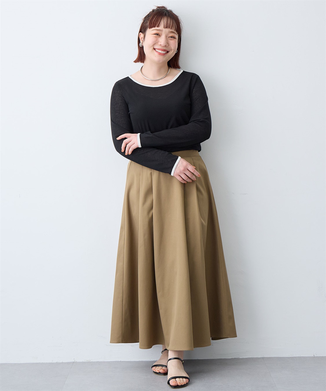 anyfee 【anyfee/プラスサイズ】シアーリンガーTシャツ_sub_23