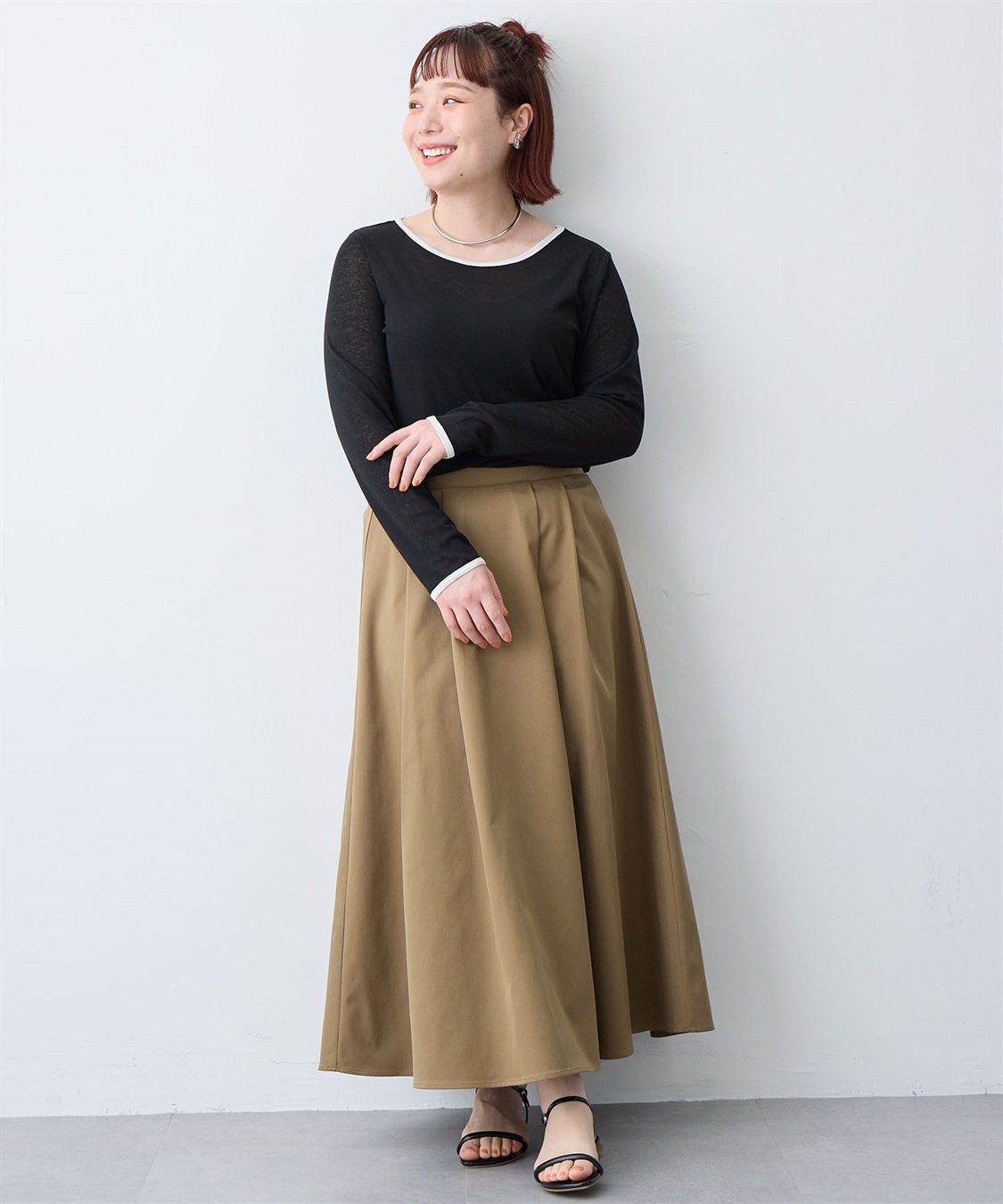 anyfee 【anyfee/プラスサイズ】シアーリンガーTシャツ_sub_26