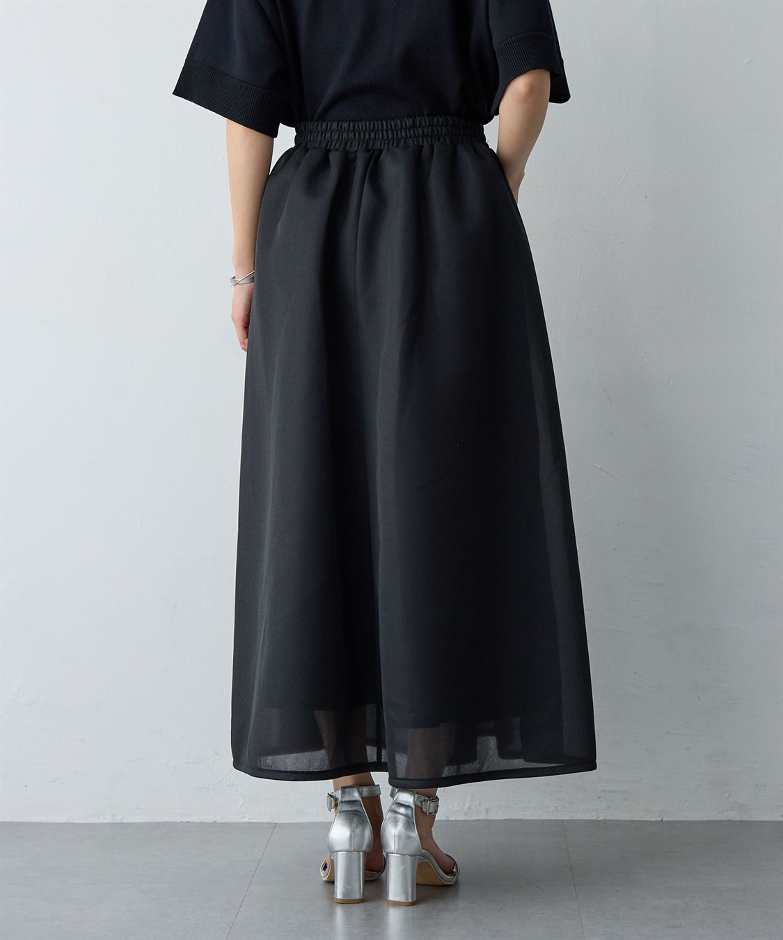 Life Style by cross marche 【anyfee/大きいサイズ】シアーダンボールタックフレアスカート_sub_23