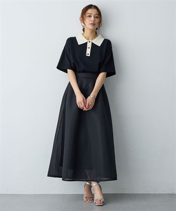 Life Style by cross marche 【anyfee/大きいサイズ】シアーダンボールタックフレアスカート_subthumb_24