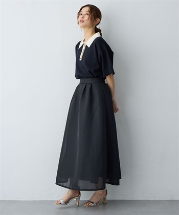 Life Style by cross marche 【anyfee/大きいサイズ】シアーダンボールタックフレアスカート_subthumb_25