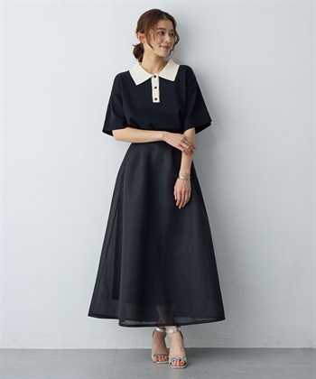 Life Style by cross marche 【anyfee/大きいサイズ】シアーダンボールタックフレアスカート_subthumb_28