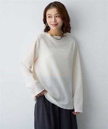 Life Style by cross marche 【anyfee/大きいサイズ】楊柳メロー長袖トップス_subthumb_4