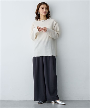 Life Style by cross marche 【anyfee/大きいサイズ】楊柳メロー長袖トップス_subthumb_15