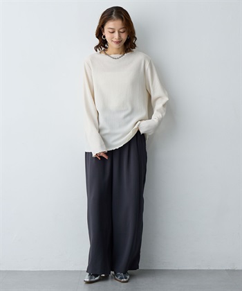 Life Style by cross marche 【anyfee/大きいサイズ】楊柳メロー長袖トップス_subthumb_16