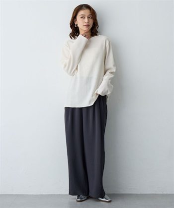 Life Style by cross marche 【anyfee/大きいサイズ】楊柳メロー長袖トップス_subthumb_17