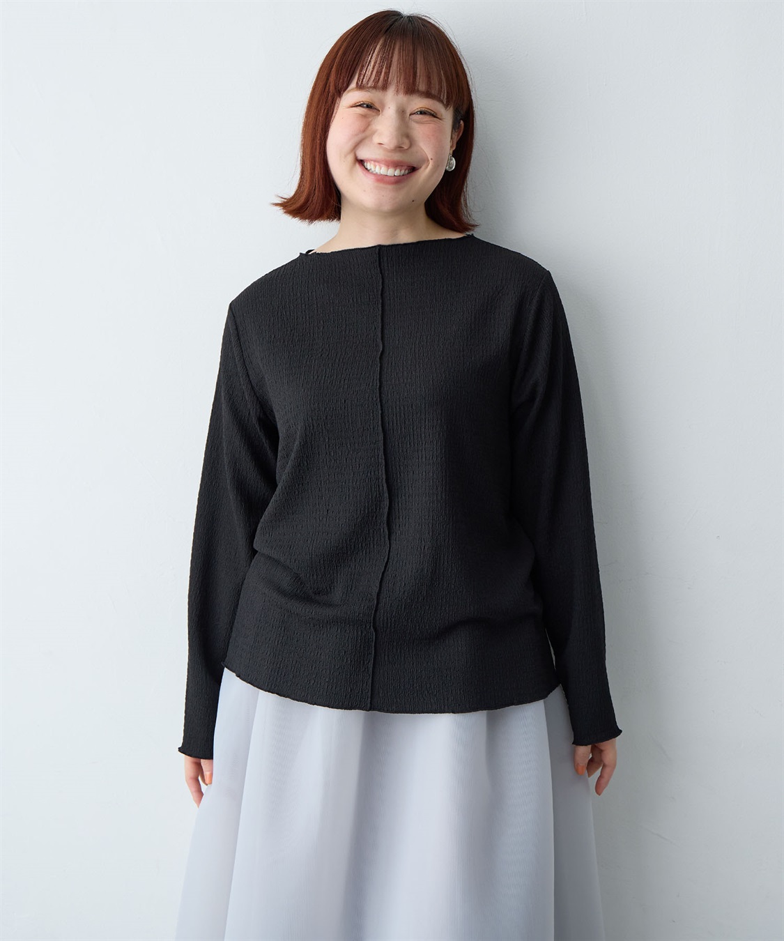 Life Style by cross marche 【anyfee/大きいサイズ】楊柳メロー長袖トップス_sub_18