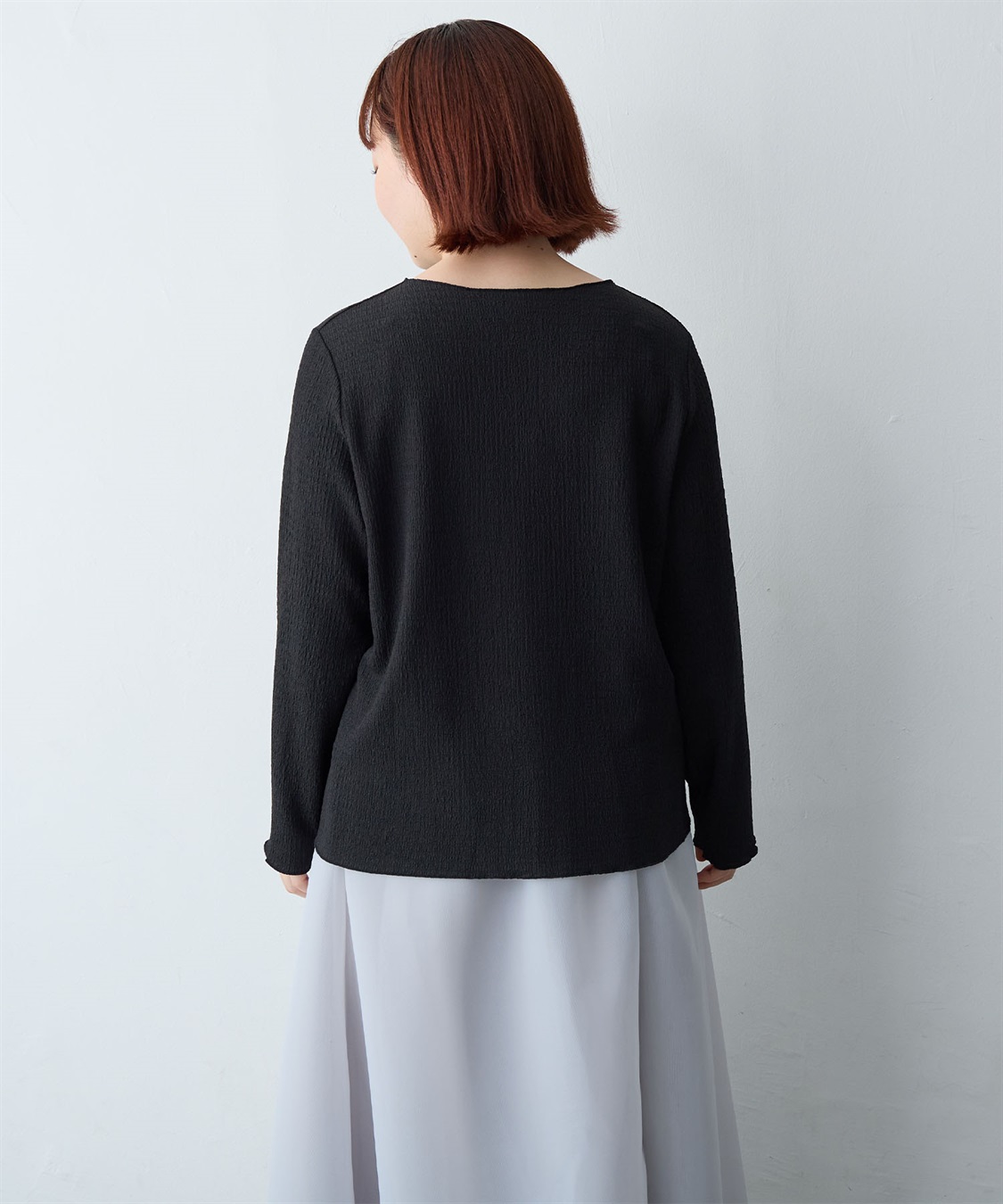 Life Style by cross marche 【anyfee/大きいサイズ】楊柳メロー長袖トップス_sub_20