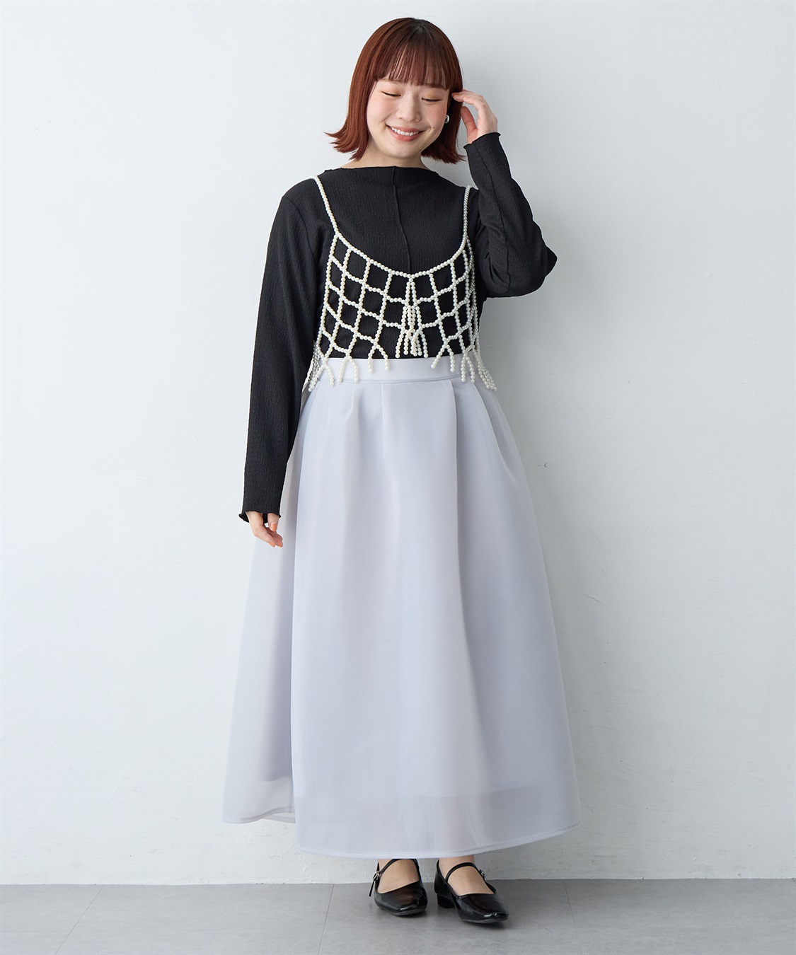 Life Style by cross marche 【anyfee/大きいサイズ】楊柳メロー長袖トップス_sub_24