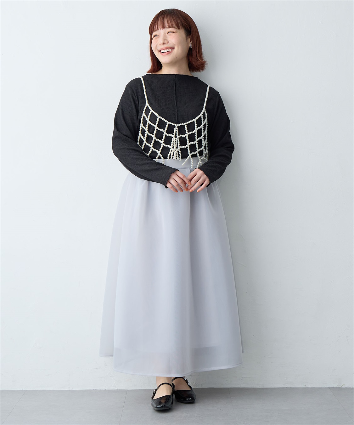 Life Style by cross marche 【anyfee/大きいサイズ】楊柳メロー長袖トップス_sub_25