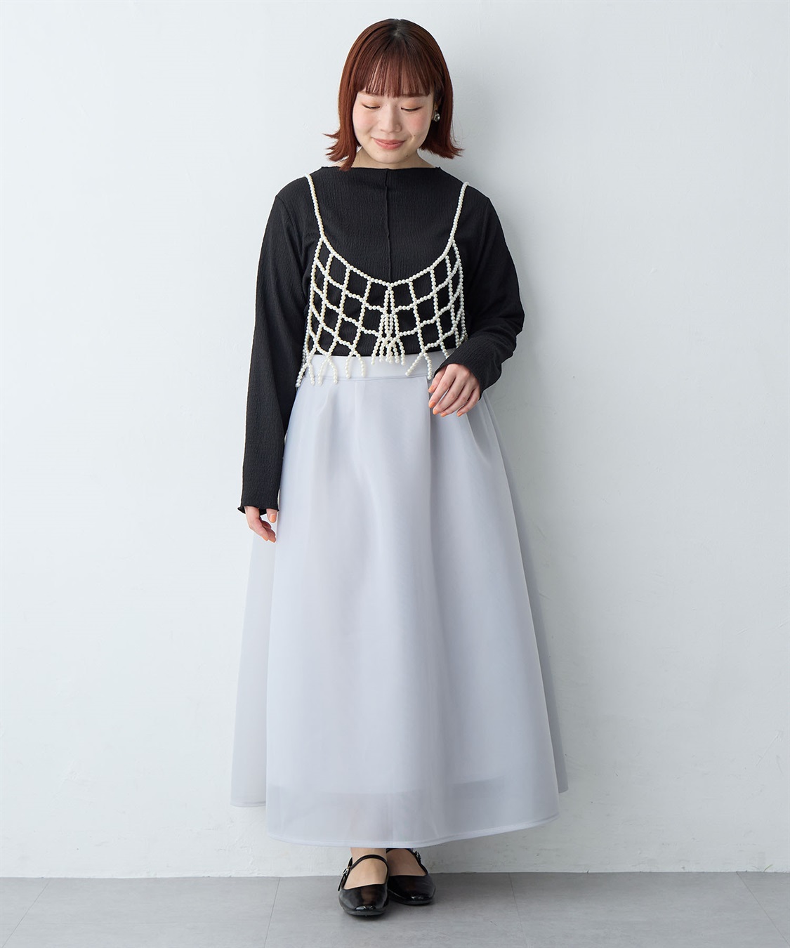 Life Style by cross marche 【anyfee/大きいサイズ】楊柳メロー長袖トップス_sub_27