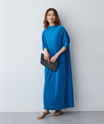 anyfee 【anyfee/大きいサイズ】セルフカットプリーツボトルネックワンピース_subthumb_4