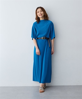 anyfee 【anyfee/大きいサイズ】セルフカットプリーツボトルネックワンピース_subthumb_6