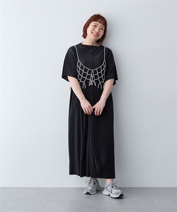 anyfee 【anyfee/大きいサイズ】セルフカットプリーツボトルネックワンピース_subthumb_13