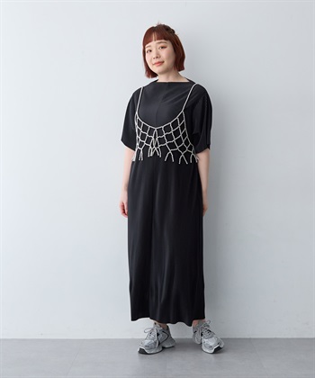 anyfee 【anyfee/大きいサイズ】セルフカットプリーツボトルネックワンピース_subthumb_15